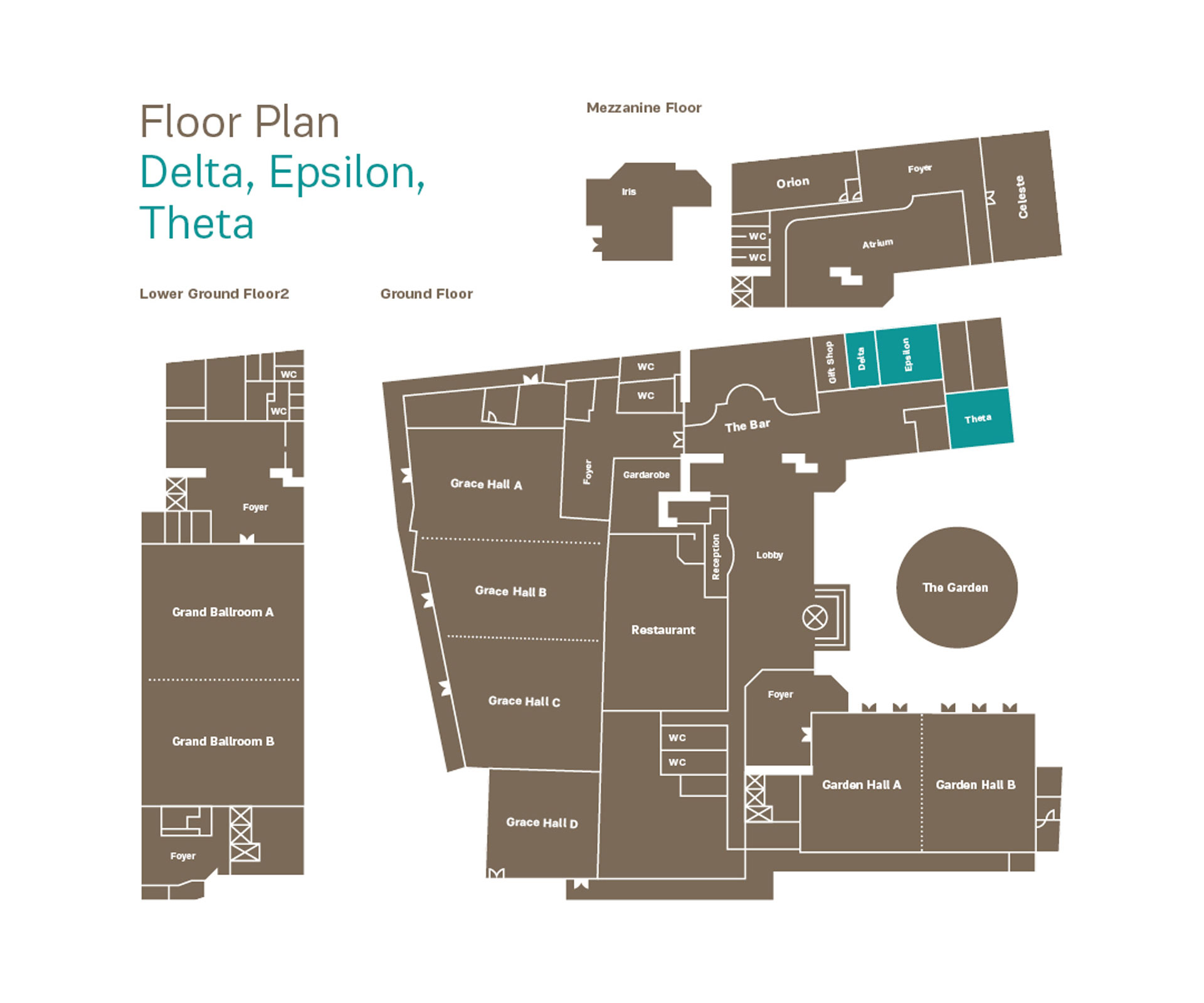 Delta, Epsilon, Theta Meeting Room | Conference Rooms in Thessaloniki | 5 star Hotel | Grand Hotel Palace