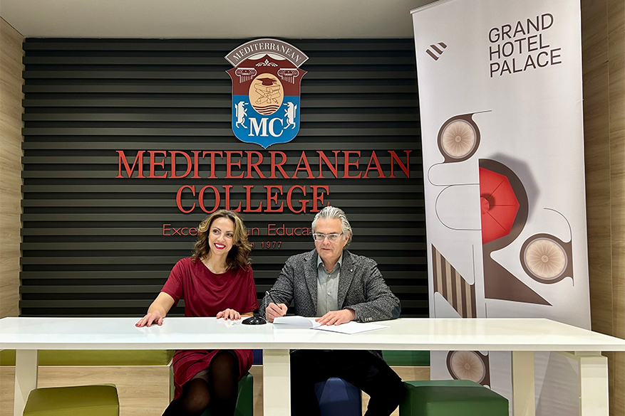 Memorandum of Cooperation between Mediterranean College and Grand Hotel Palace