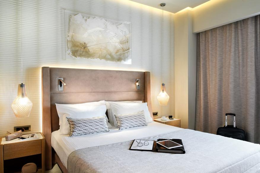 Luxury accommodation in the deluxe rooms of Grand Hotel Palace in Thessaloniki, Greece